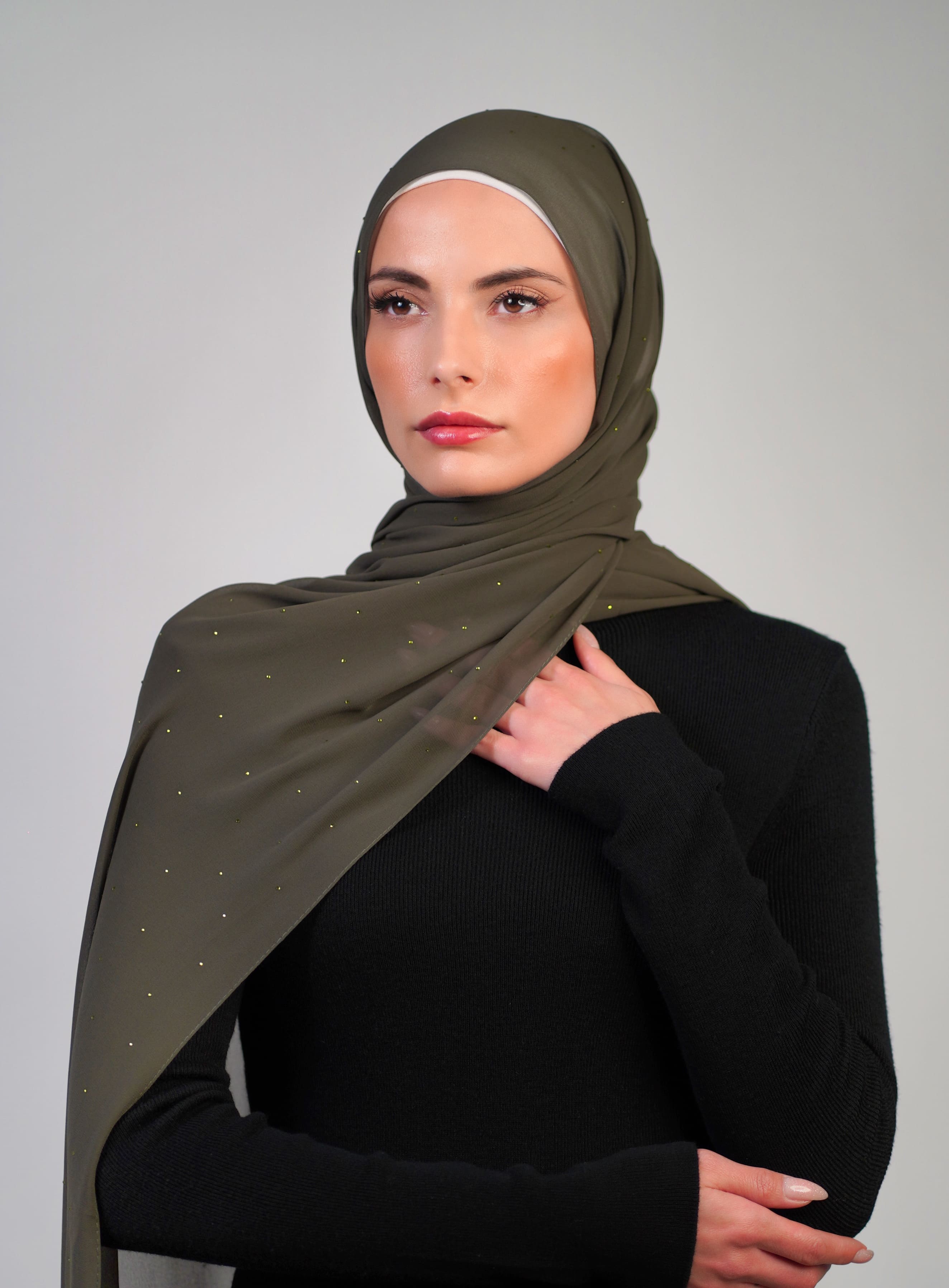 Crepe With Stones  Voile