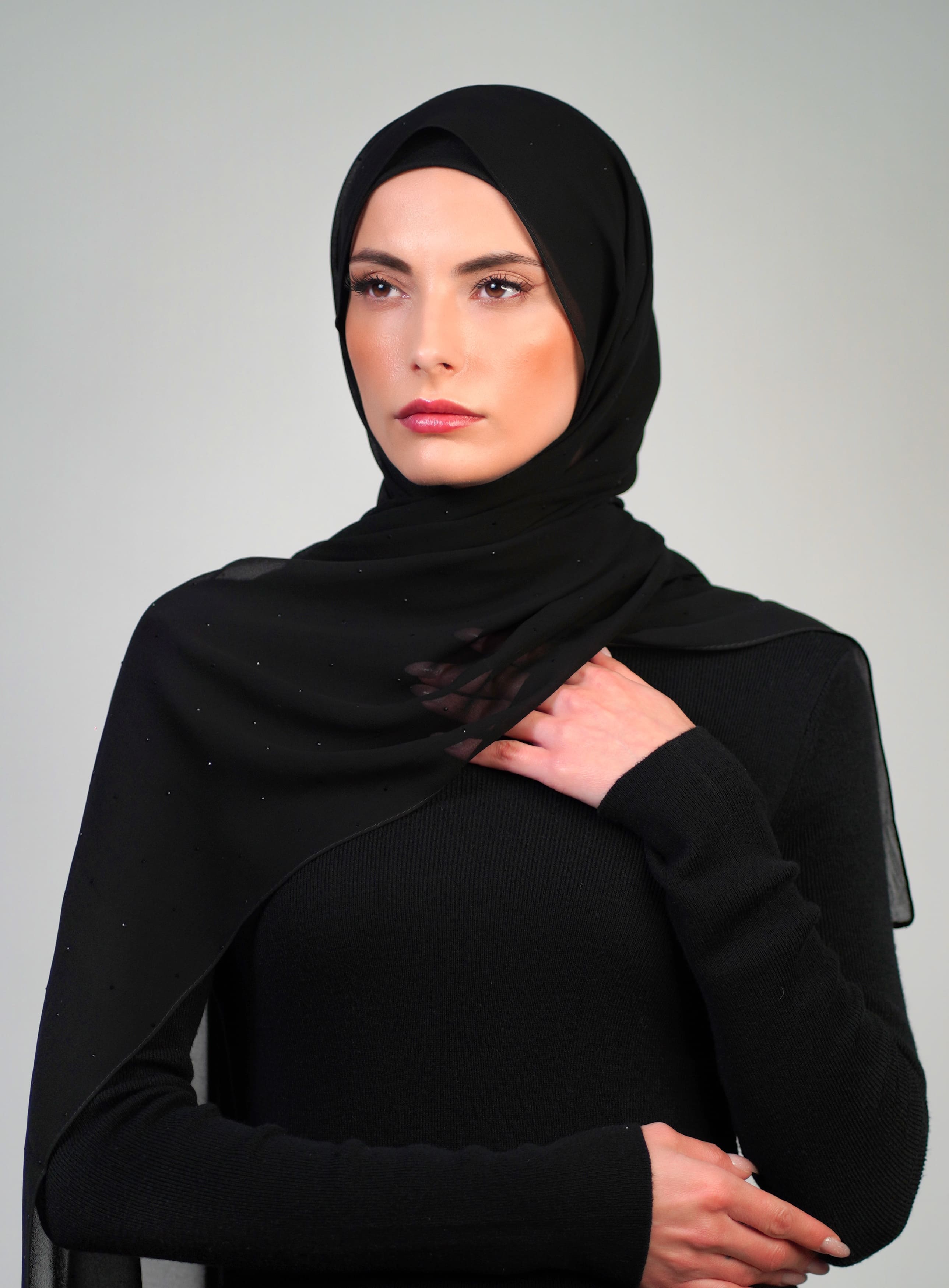 Crepe With Stones  Voile