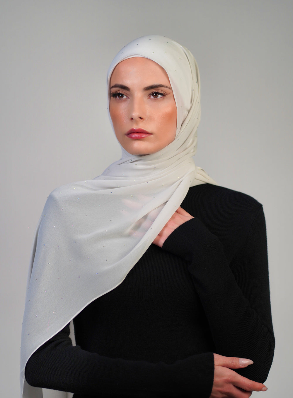 Crepe With Stones  Voile