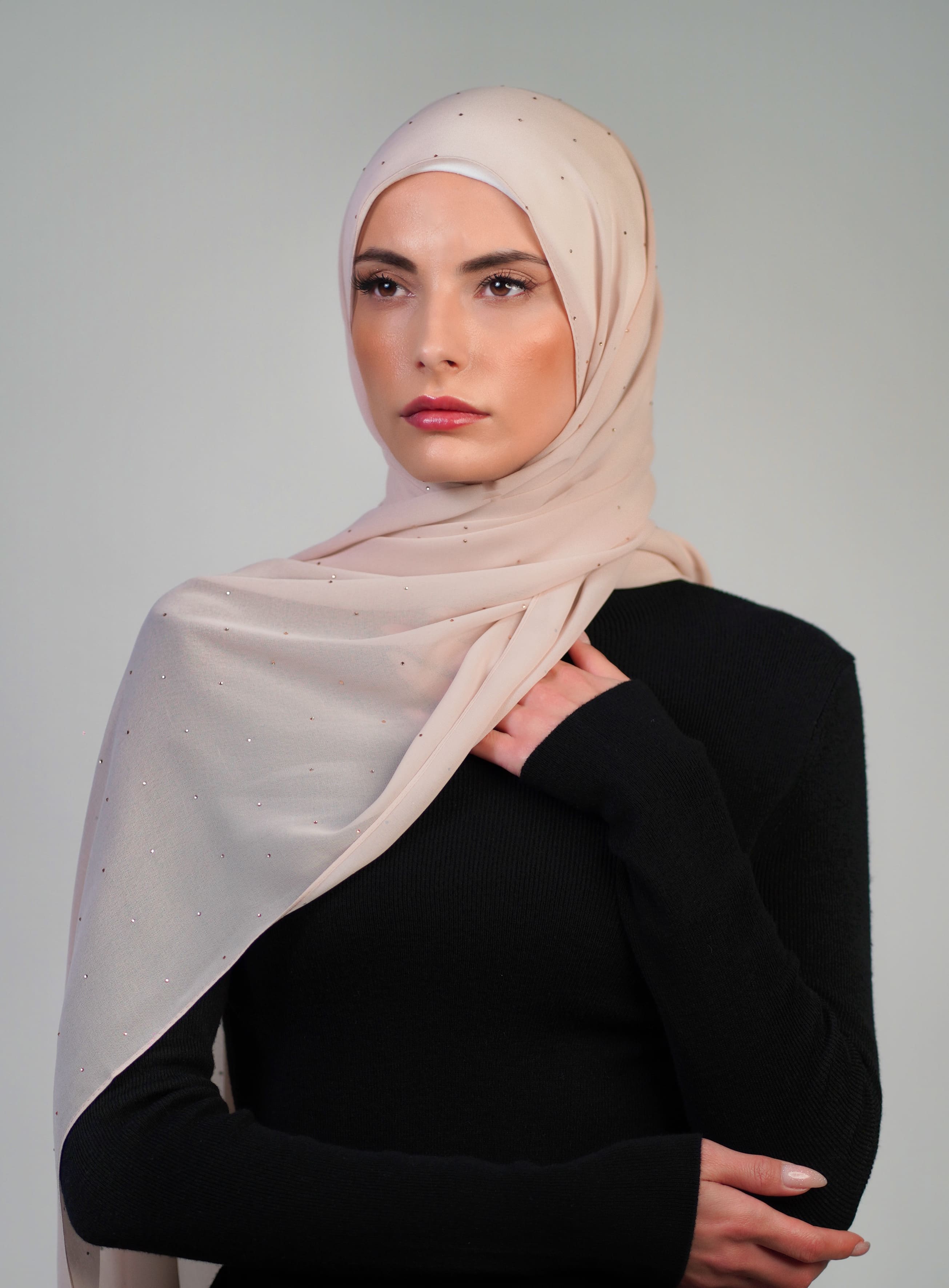 Crepe With Stones  Voile