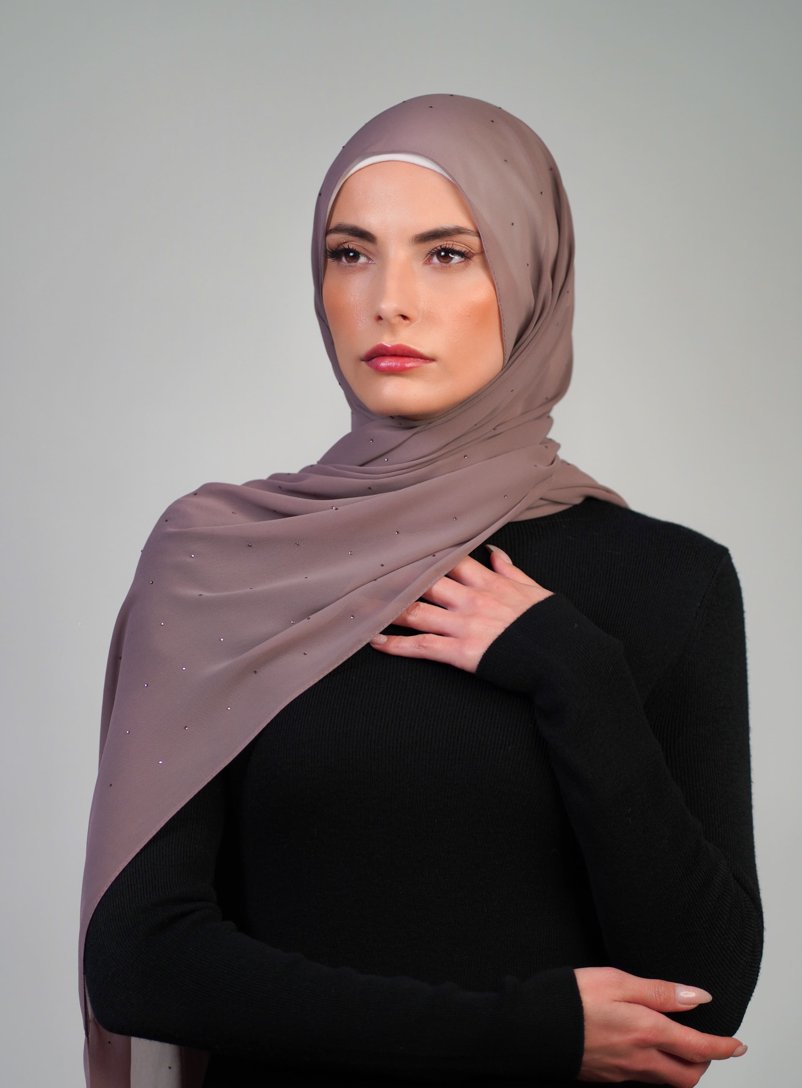 Crepe With Stones  Voile