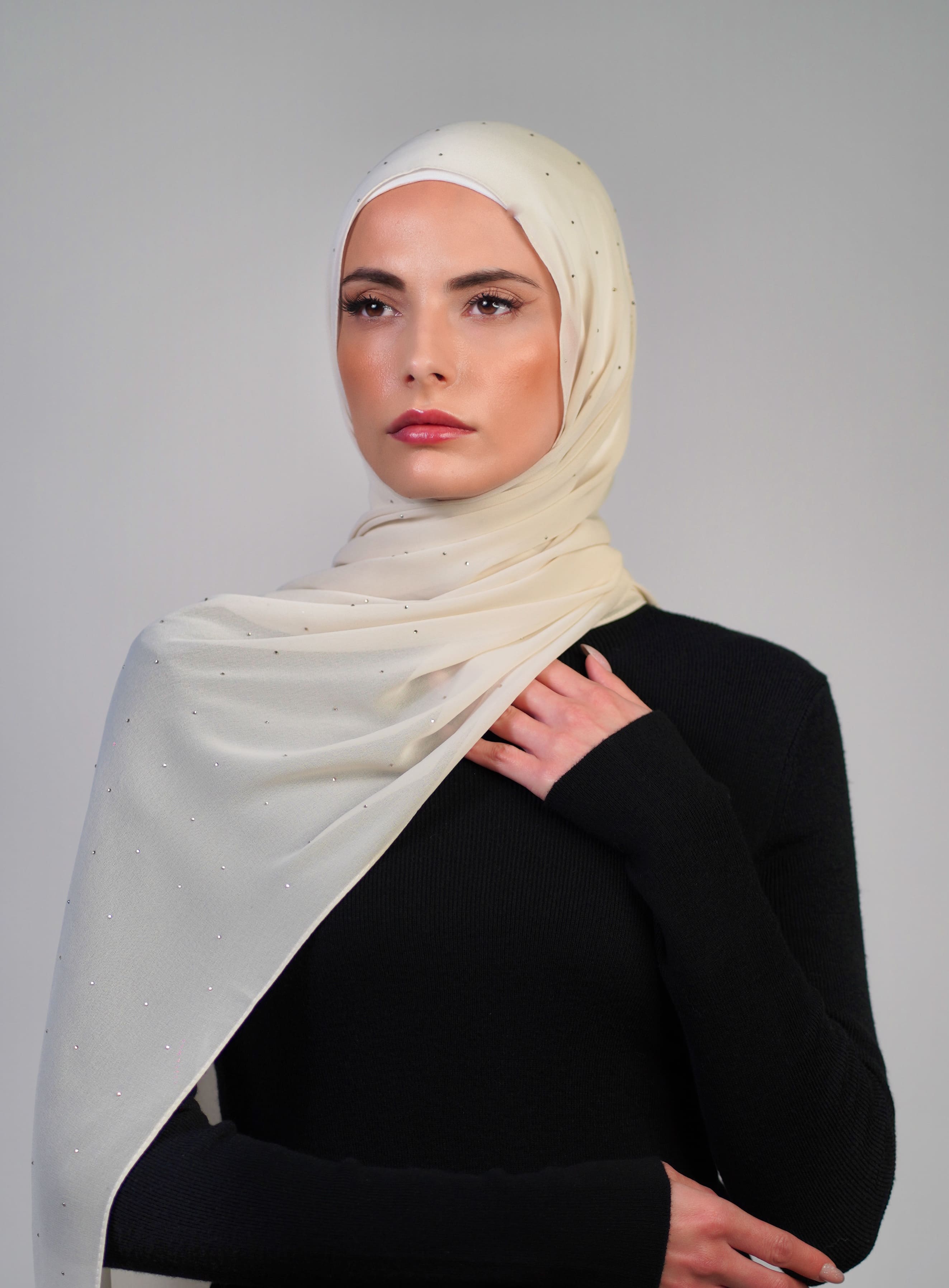 Crepe With Stones  Voile