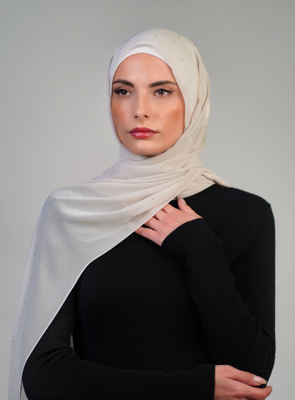 Crepe With Stones  Voile