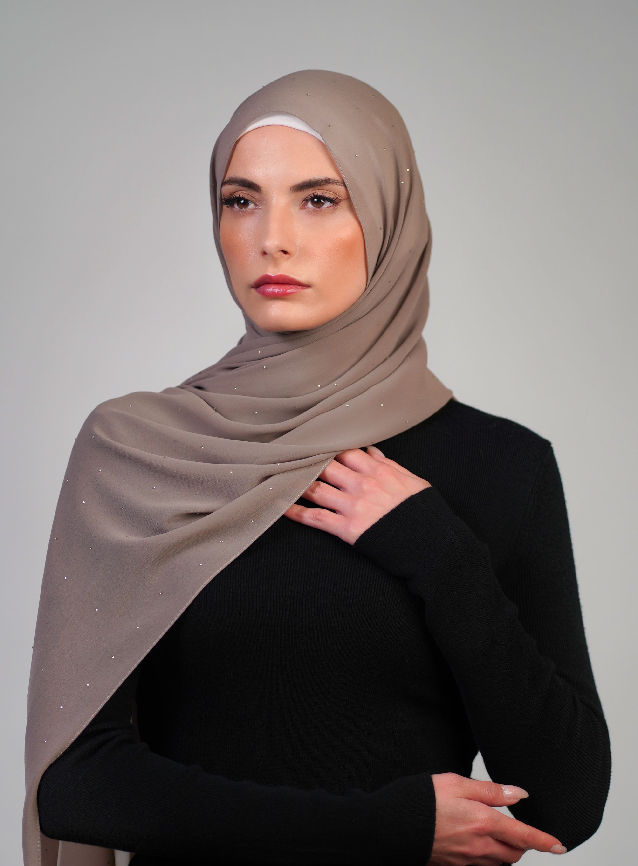 Crepe With Stones  Voile