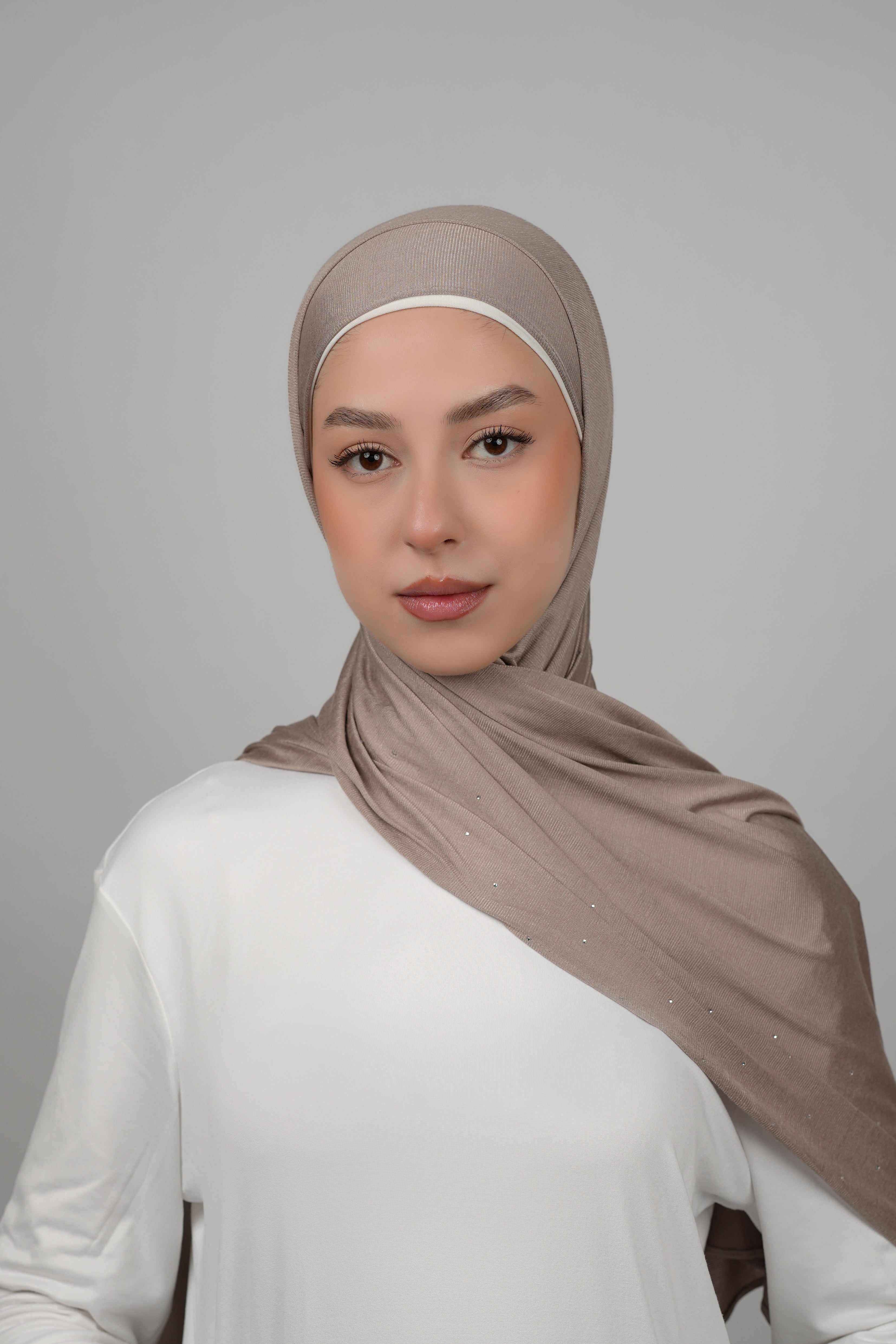 Cotton Stretch With Stones  Voile