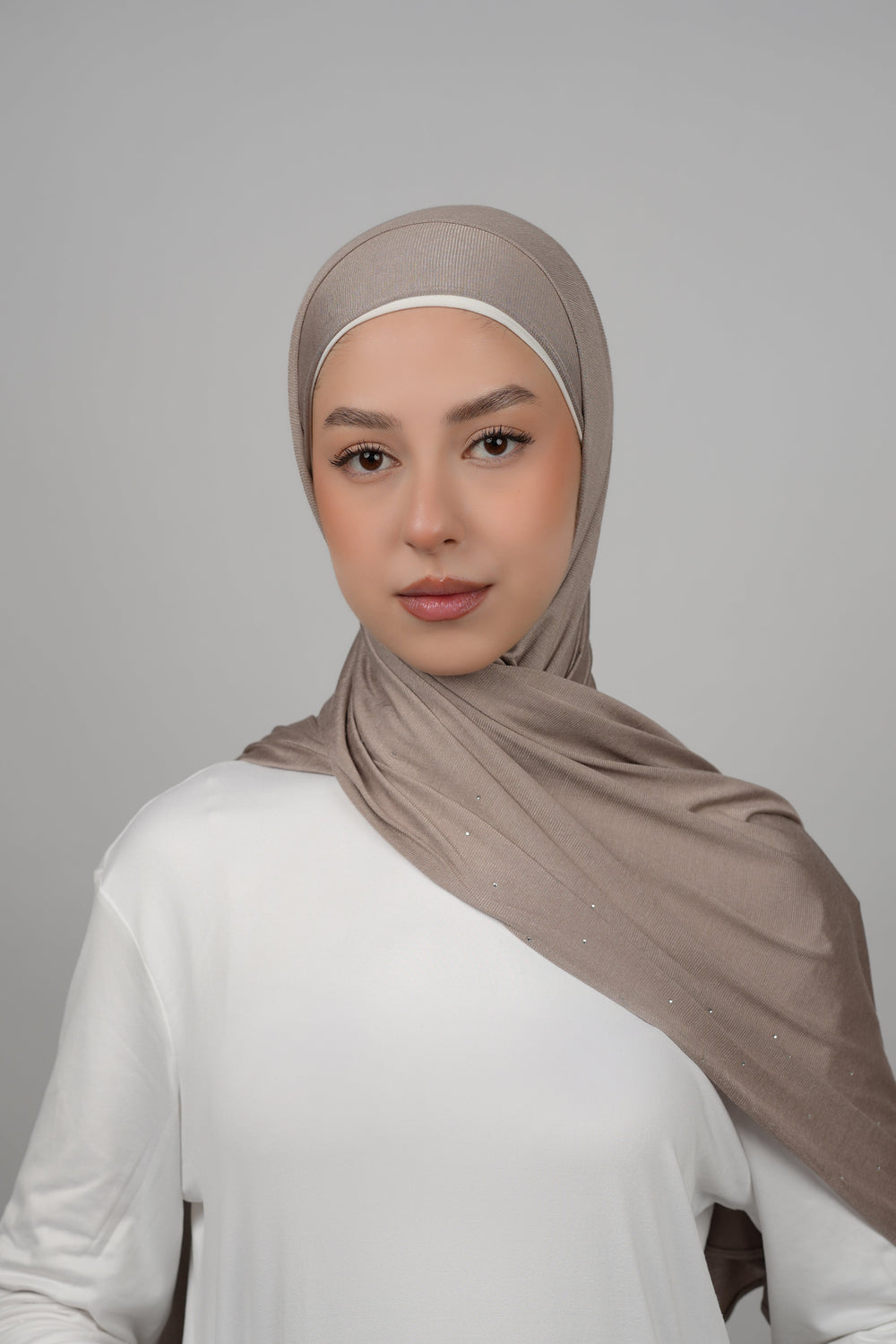 Cotton Stretch With Stones  Voile