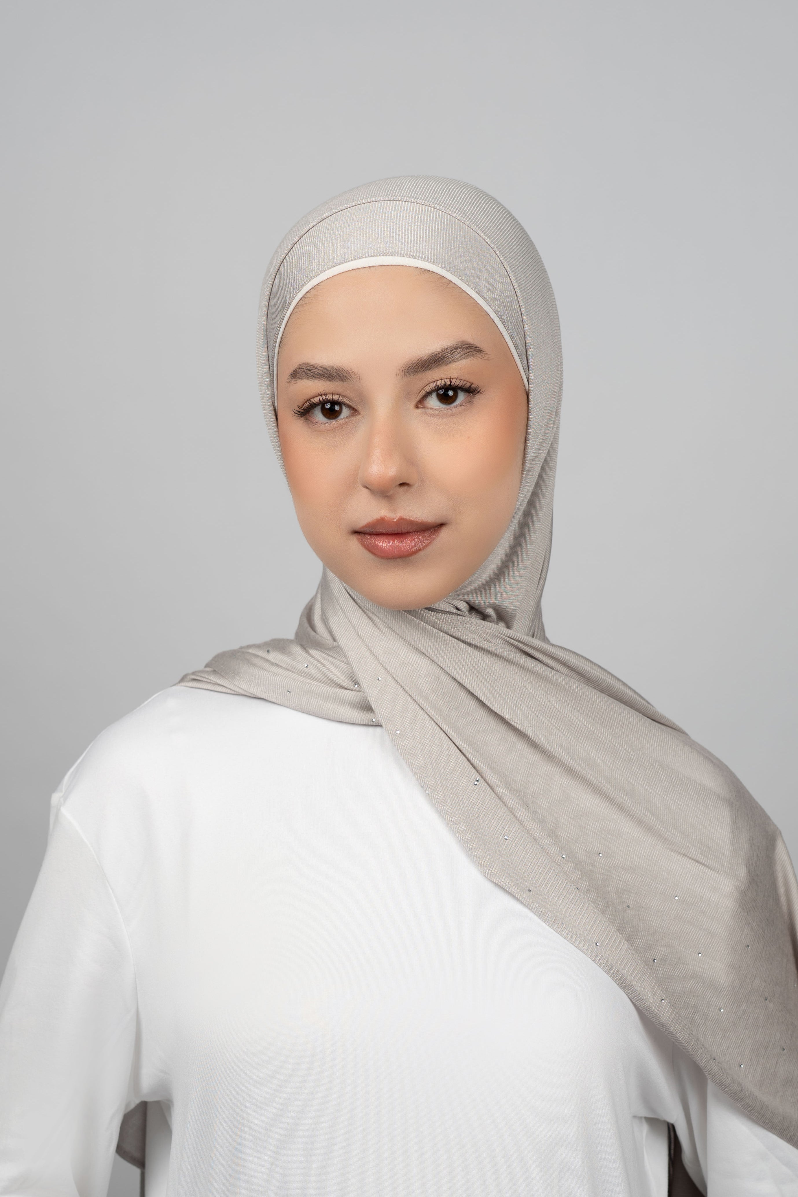 Cotton Stretch With Stones  Voile
