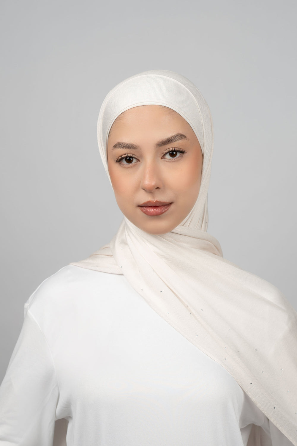 Cotton Stretch With Stones  Voile
