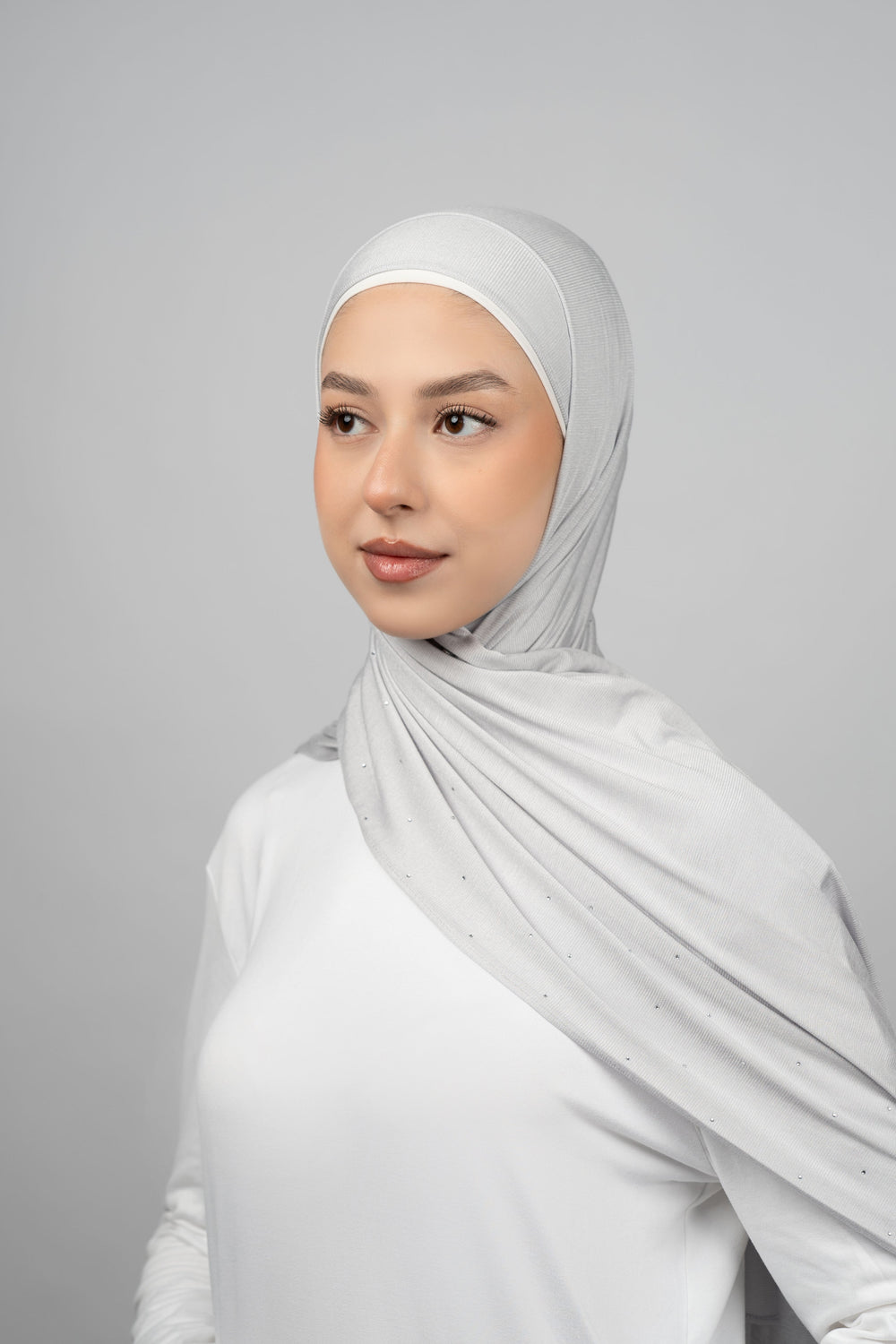 Cotton Stretch With Stones  Voile