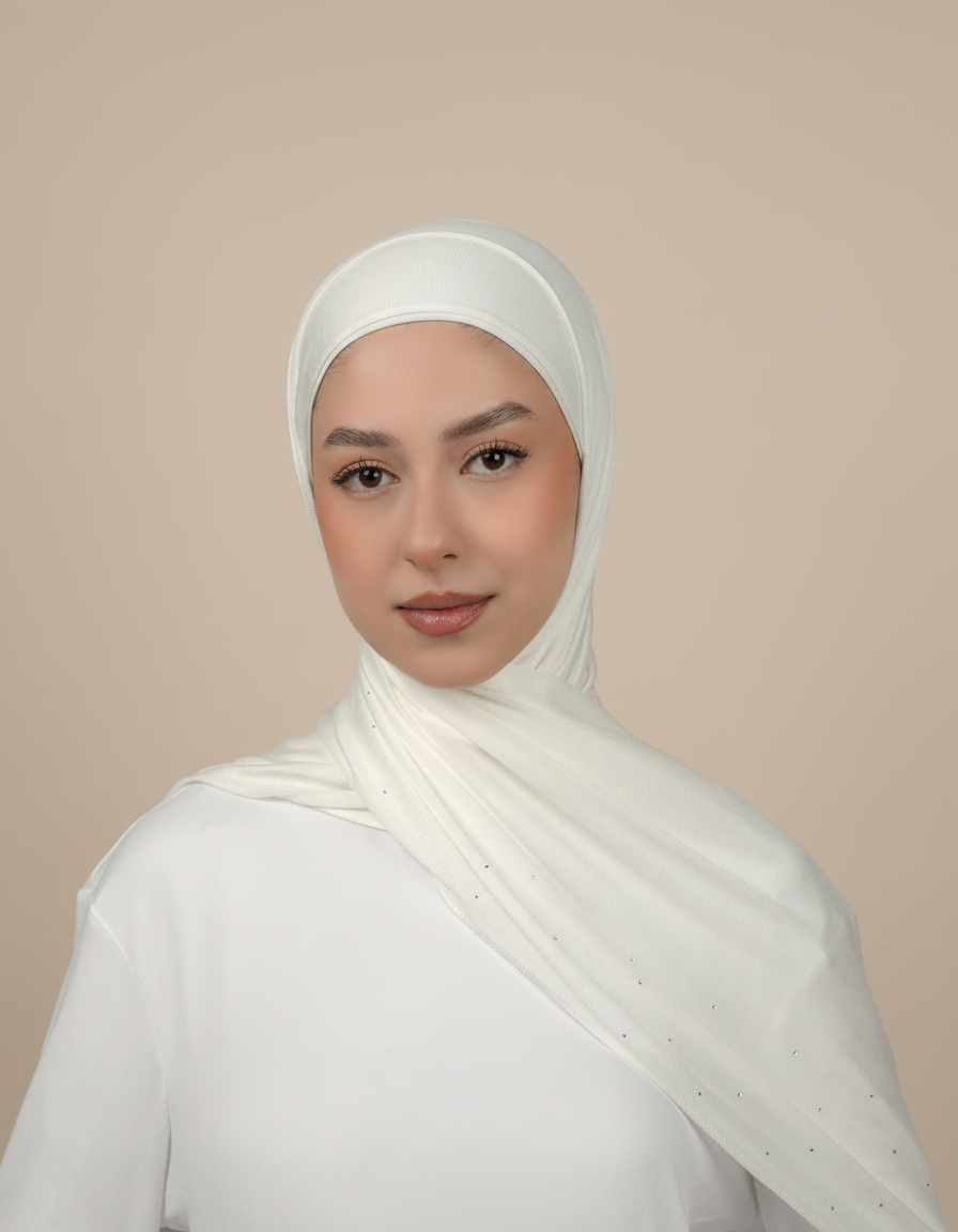 Cotton Stretch With Stones  Voile