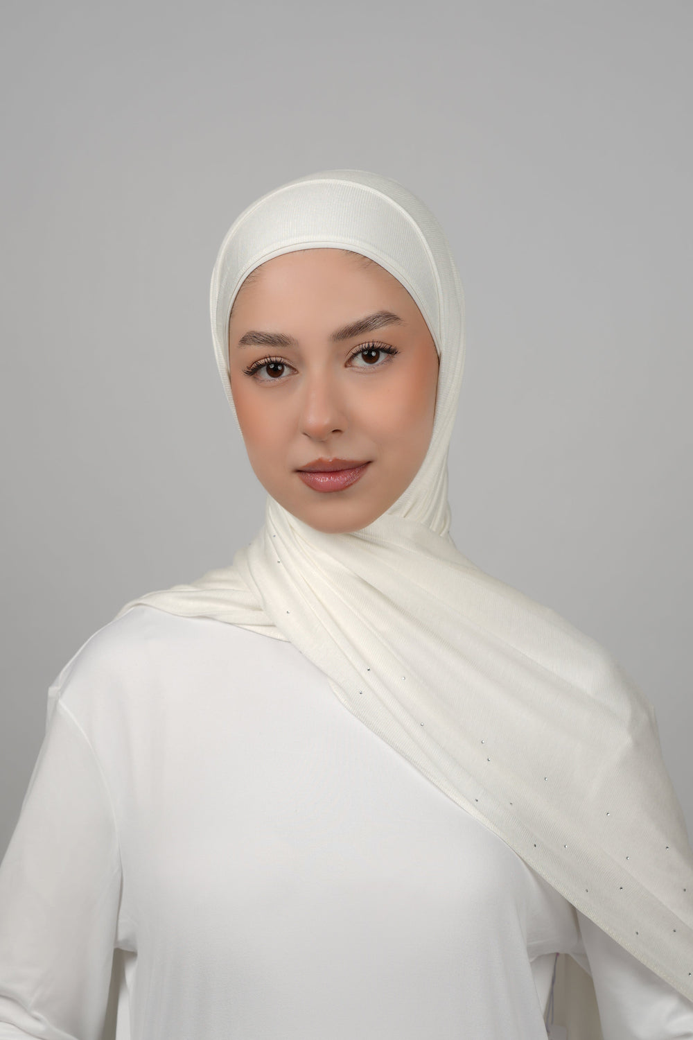 Cotton Stretch With Stones  Voile
