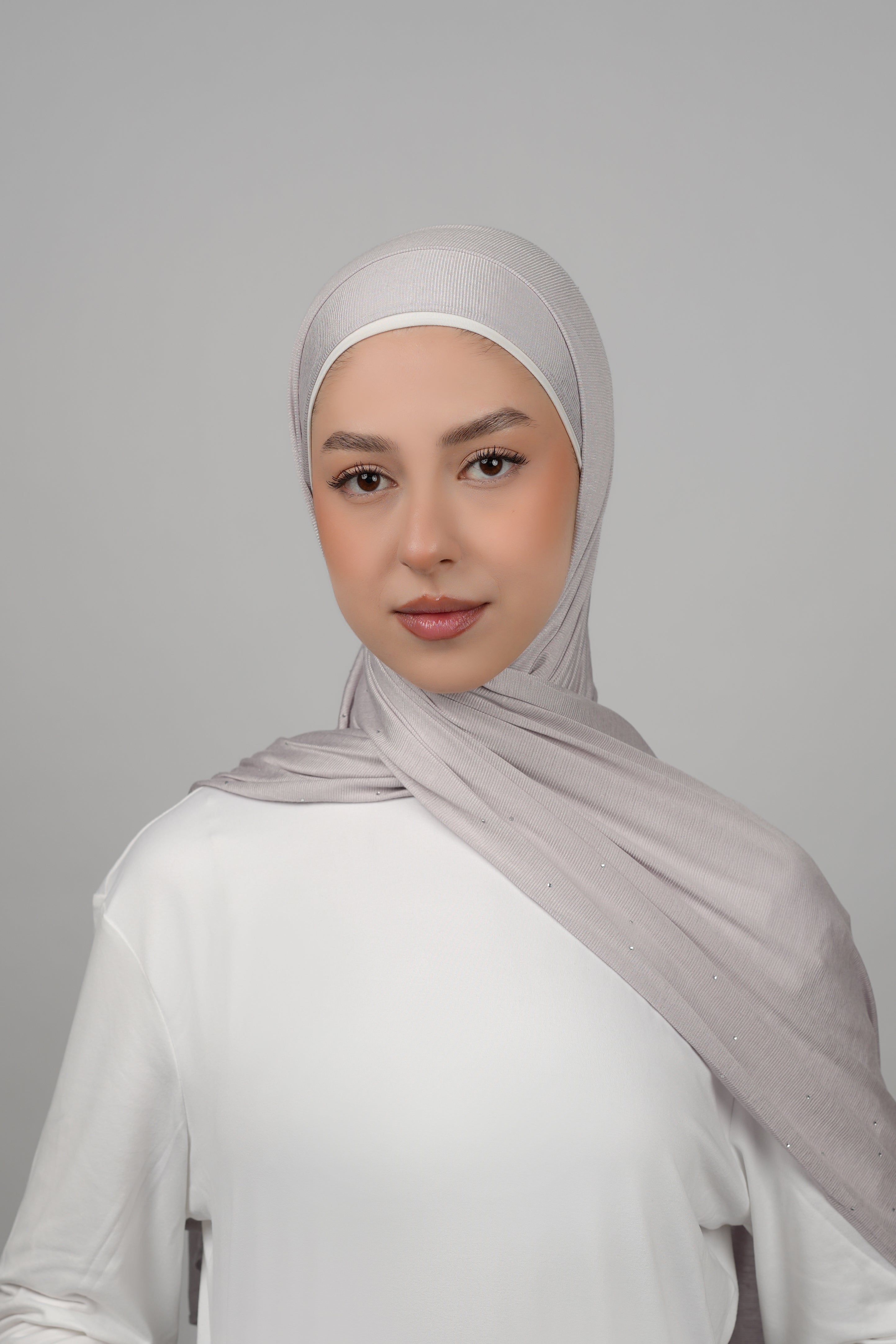 Cotton Stretch With Stones  Voile