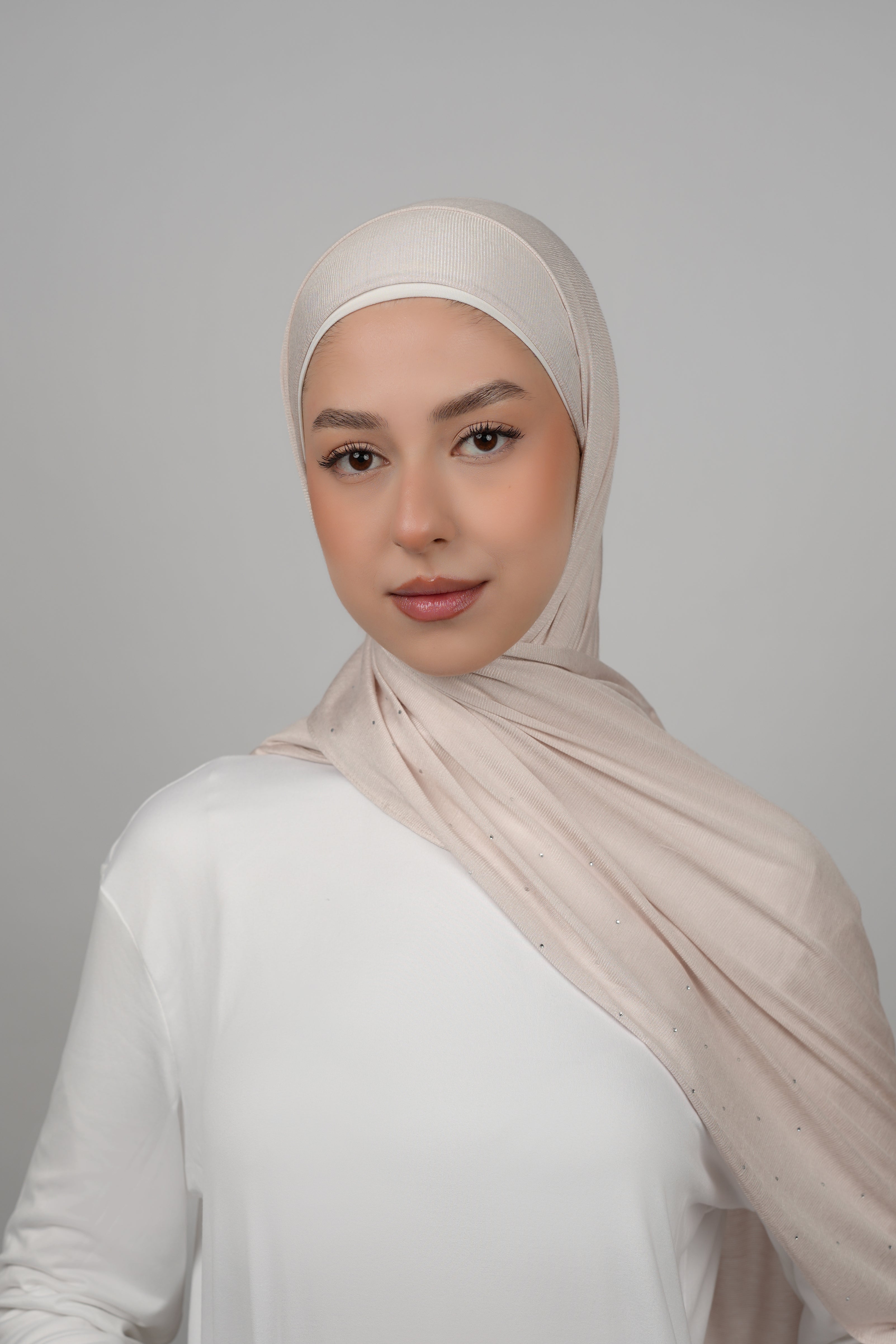 Cotton Stretch With Stones  Voile