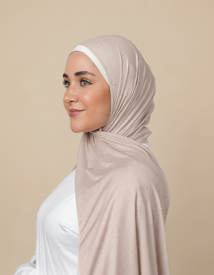 Cotton Stretch With Stones  Voile