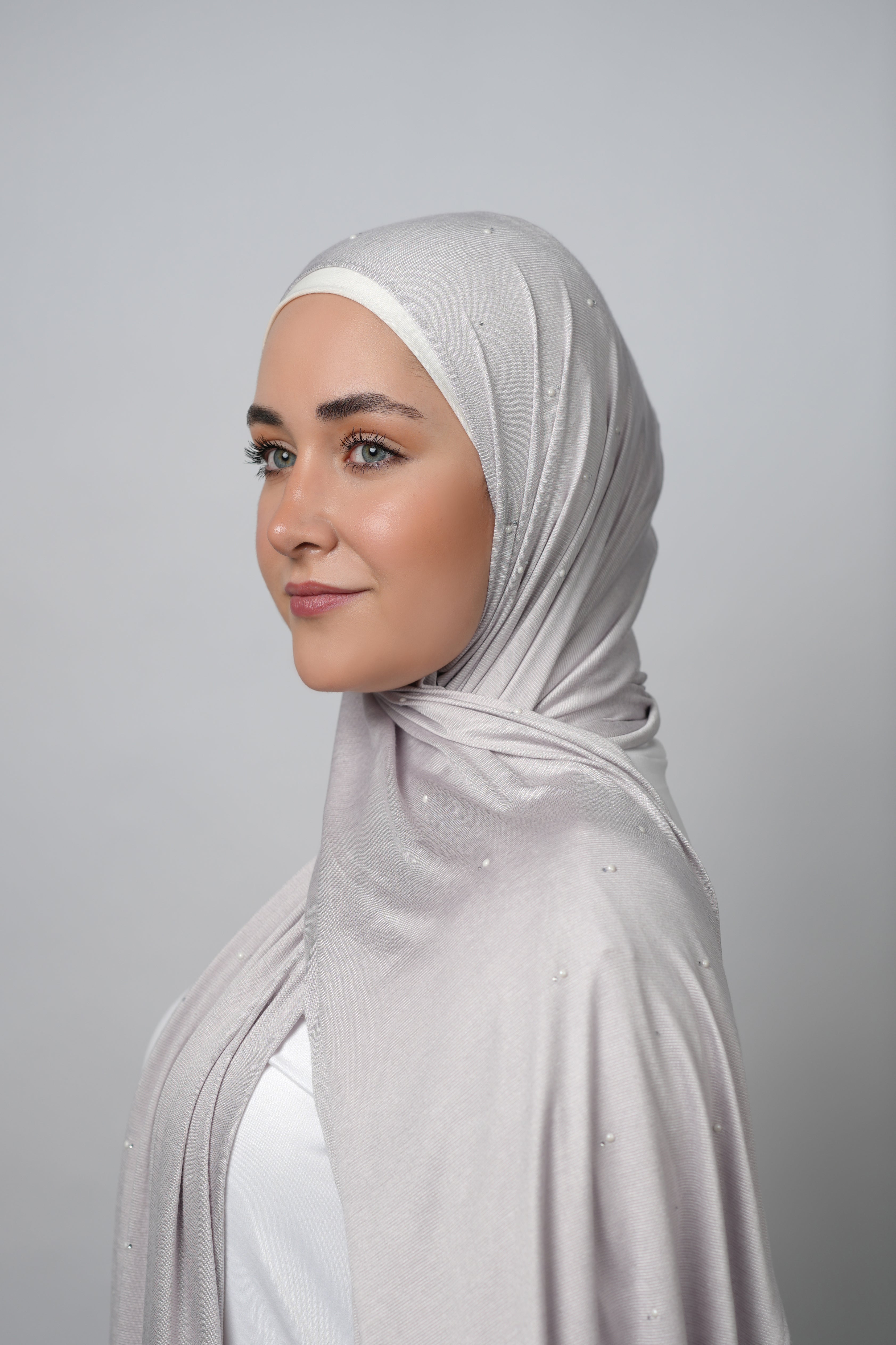 Cotton Stretch With Stones  Voile