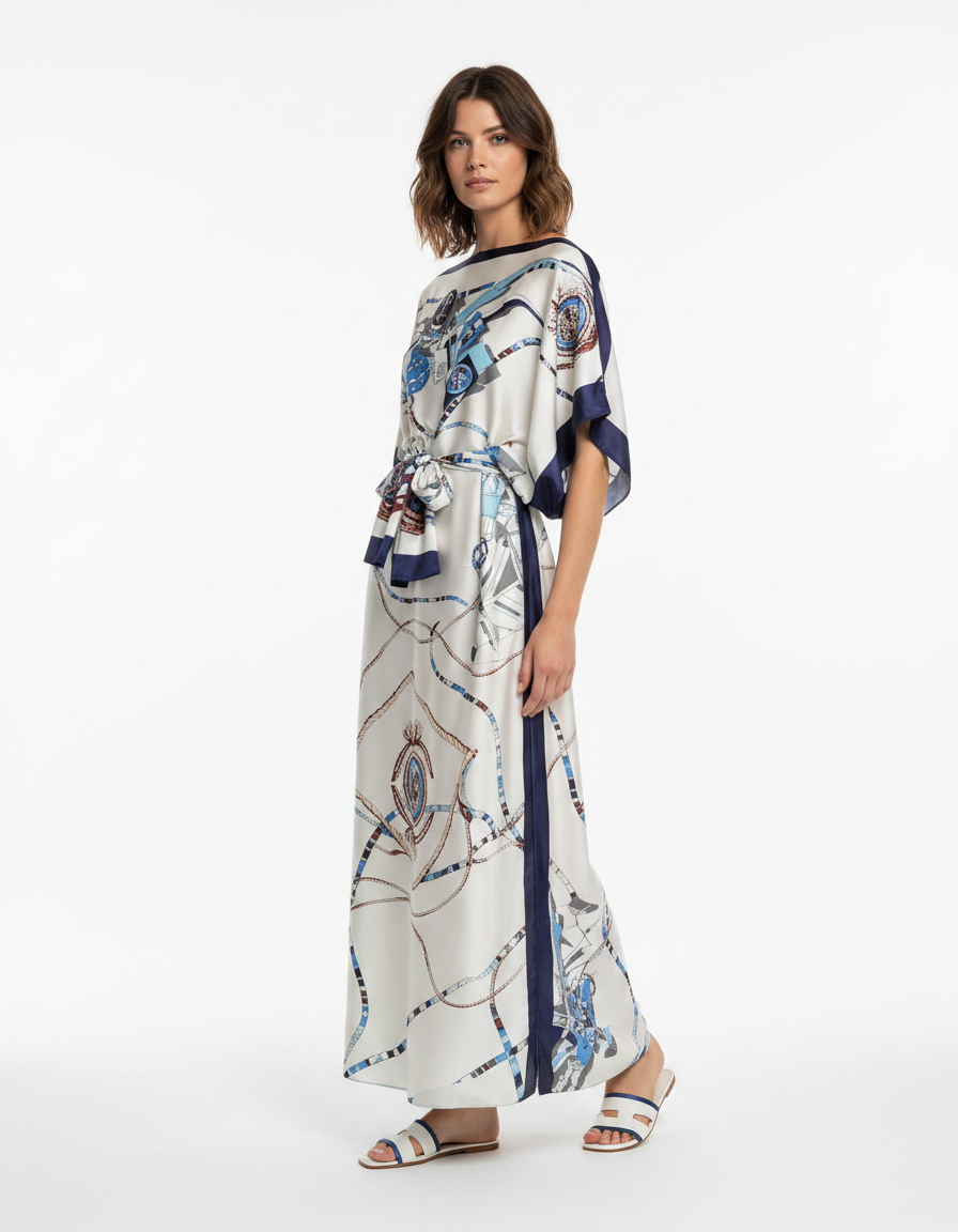 Dress with Scarf  Voile
