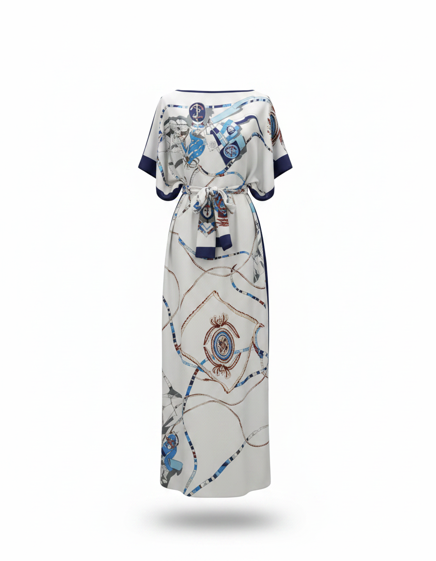 Dress with Scarf  Voile