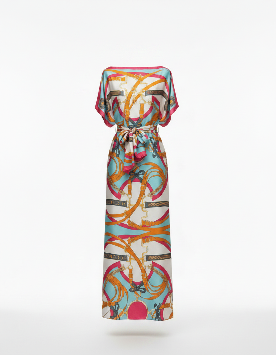 Dress with Scarf  Voile