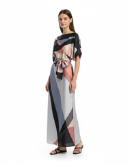 Dress with Scarf  Voile