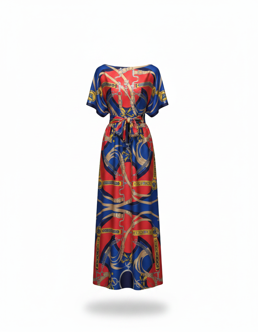 Dress with Scarf  Voile