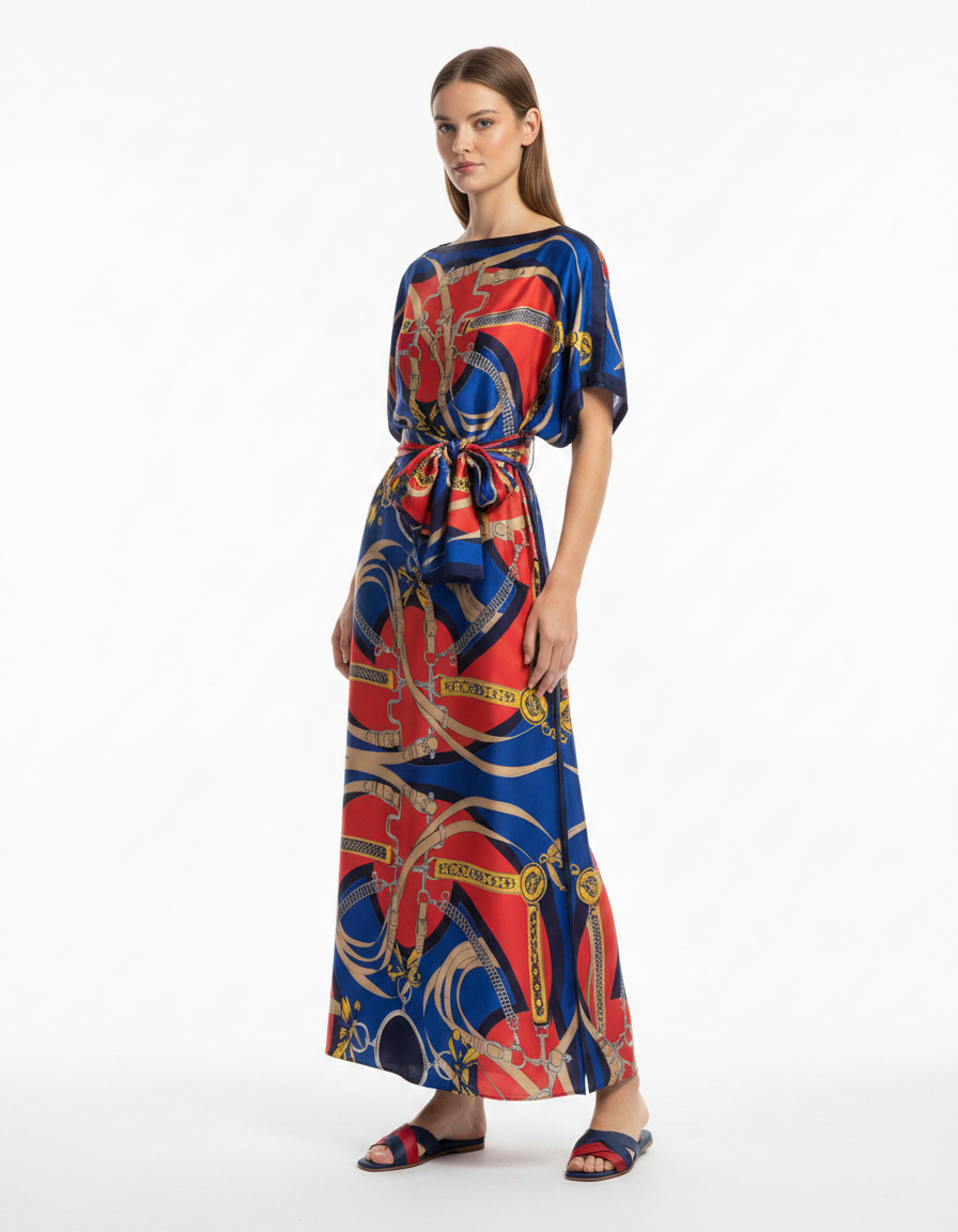 Dress with Scarf  Voile