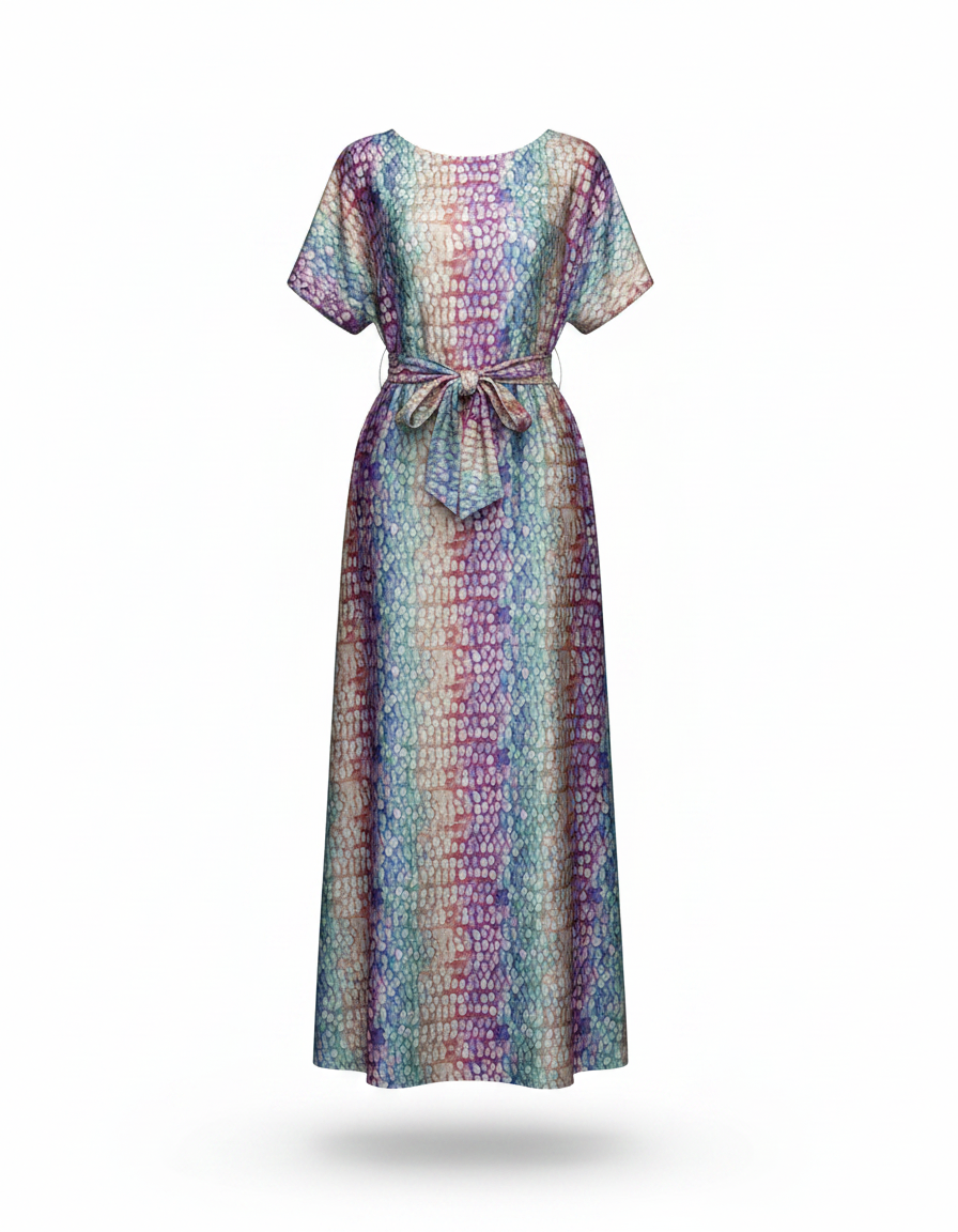 Dress with Scarf  Voile