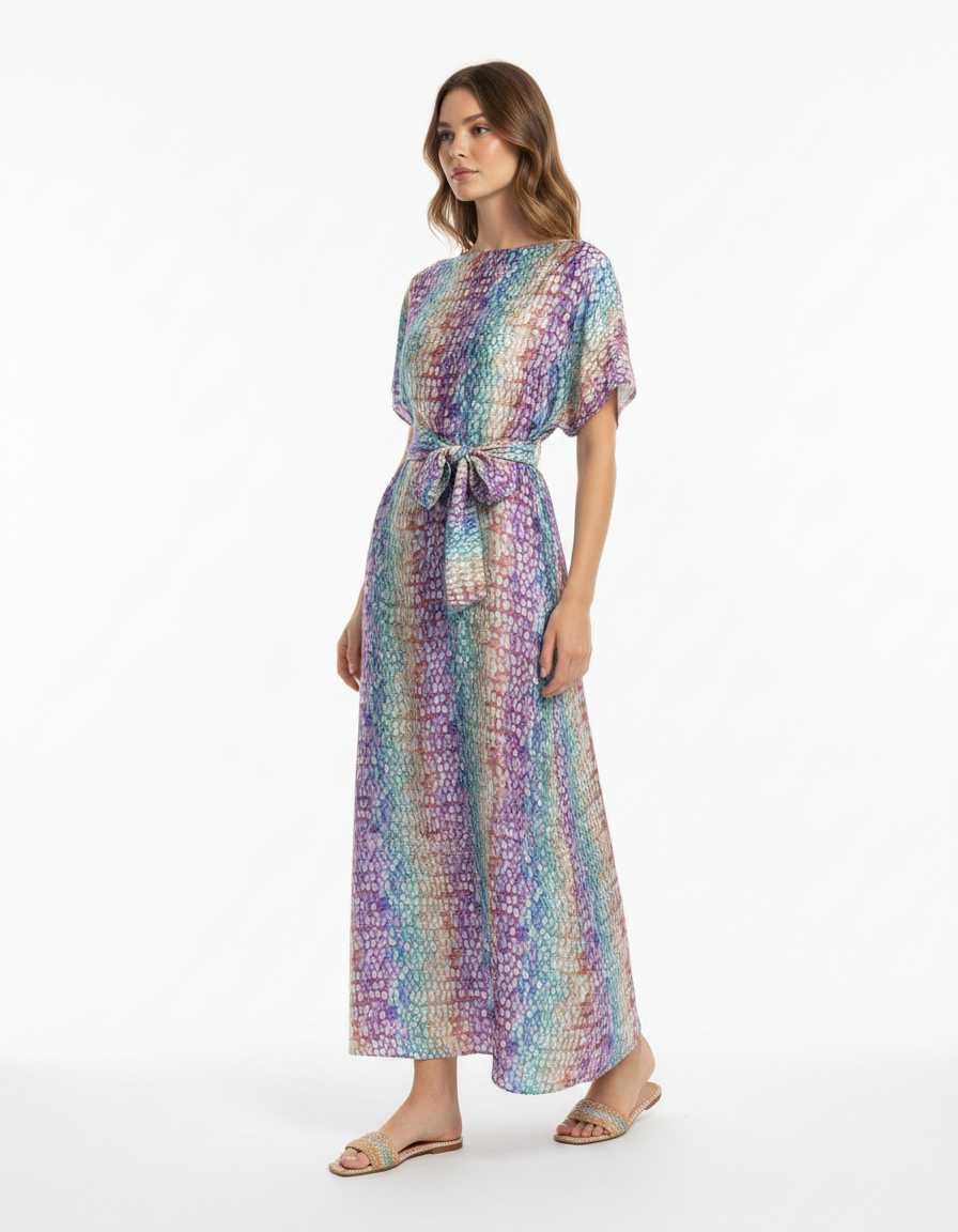 Dress with Scarf  Voile