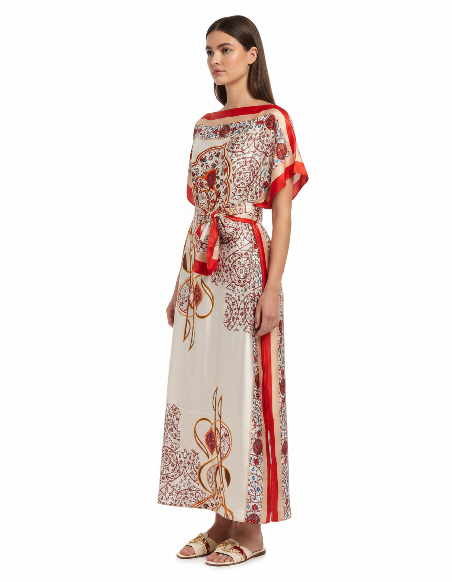 Dress with Scarf  Voile