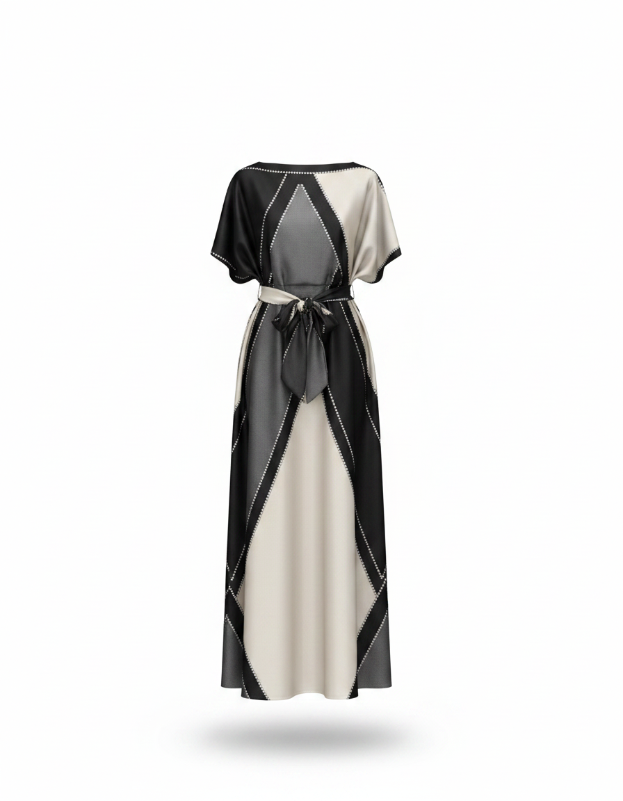 Dress with Scarf  Voile
