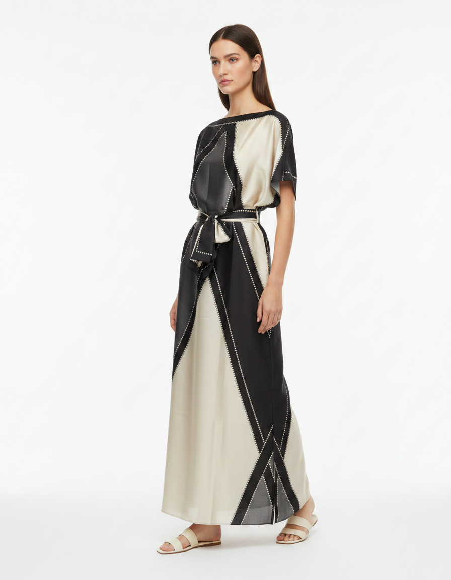 Dress with Scarf  Voile