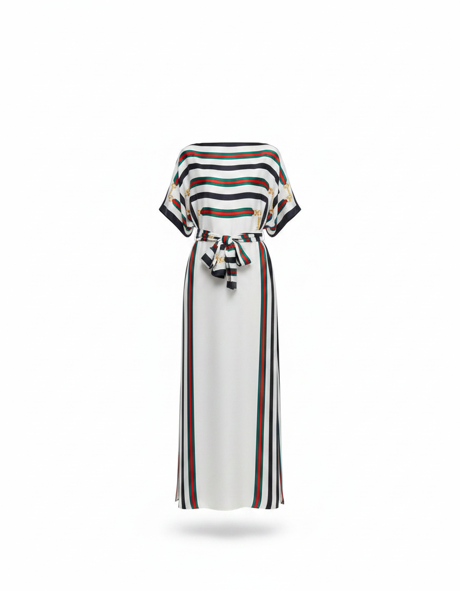 Dress with Scarf  Voile