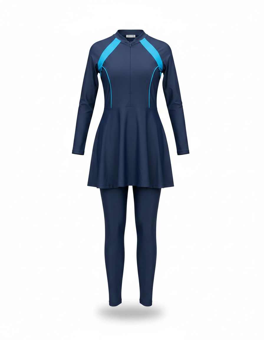 Amandine Maxi Burkini – Long Sleeve  Voile