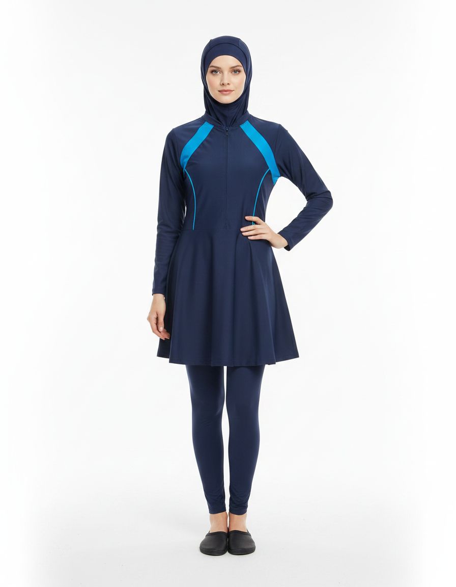 Amandine Maxi Burkini – Long Sleeve  Voile