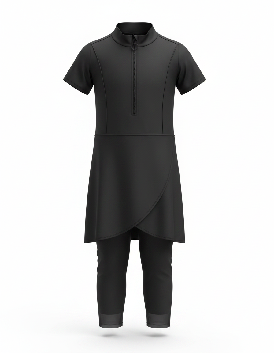 Belle Midi Burkini – Short Sleeve  Voile