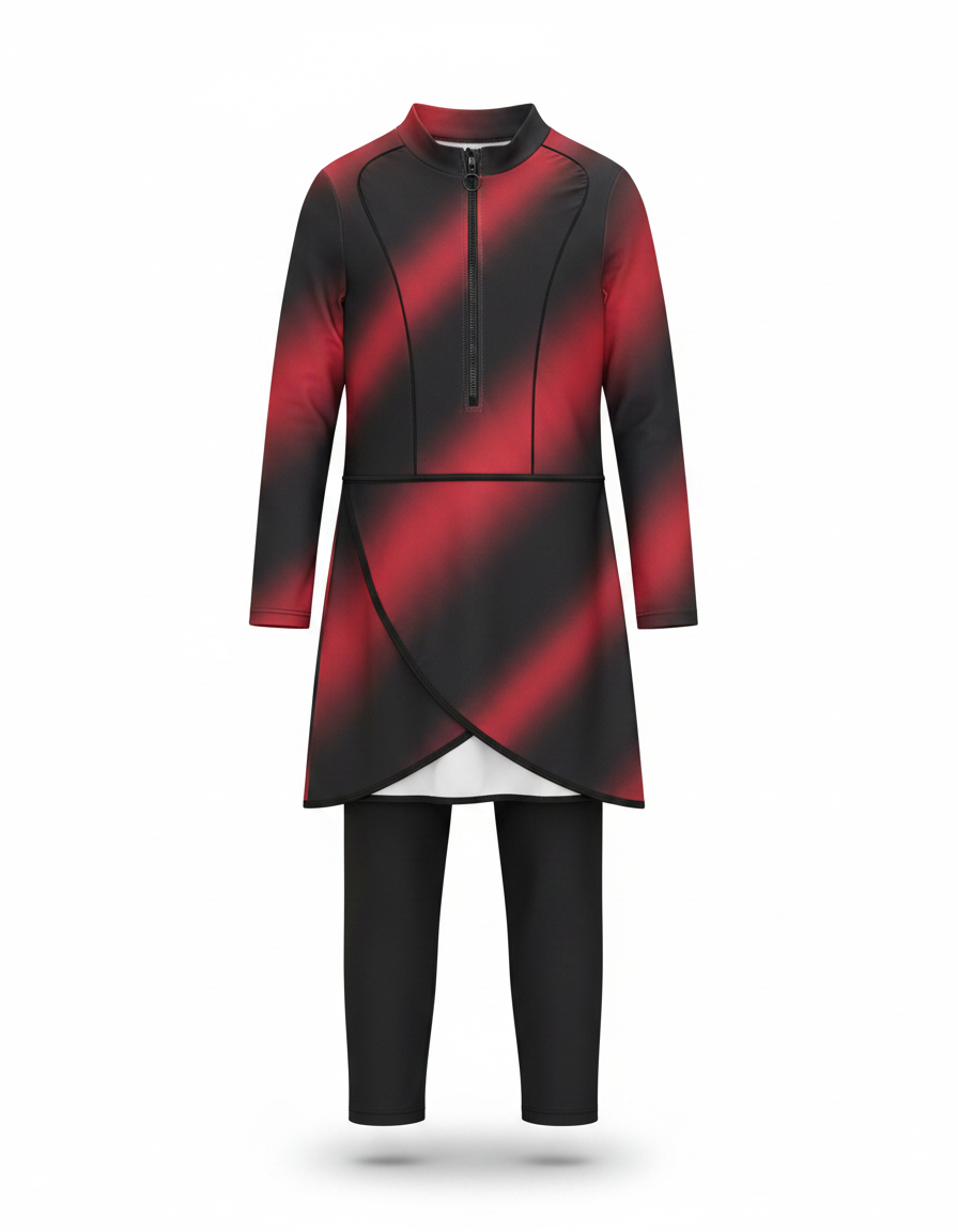 Bettina Ombre Maxi Burkini – Long Sleeve  Voile