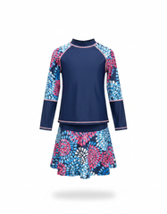 Claudette Midi Kids Swimsuit – Pull-On Long Sleeve  Voile