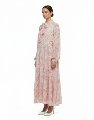 Manon Paisley Maxi Dress – Belted V-Neck  Voile