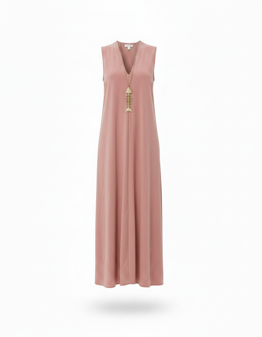 Delphine Everyday Maxi Dress – Relaxed Fit V-Neck  Voile