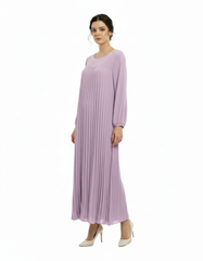 Pierrette Viscose Maxi Dress – Pull-On Long Sleeve  Voile