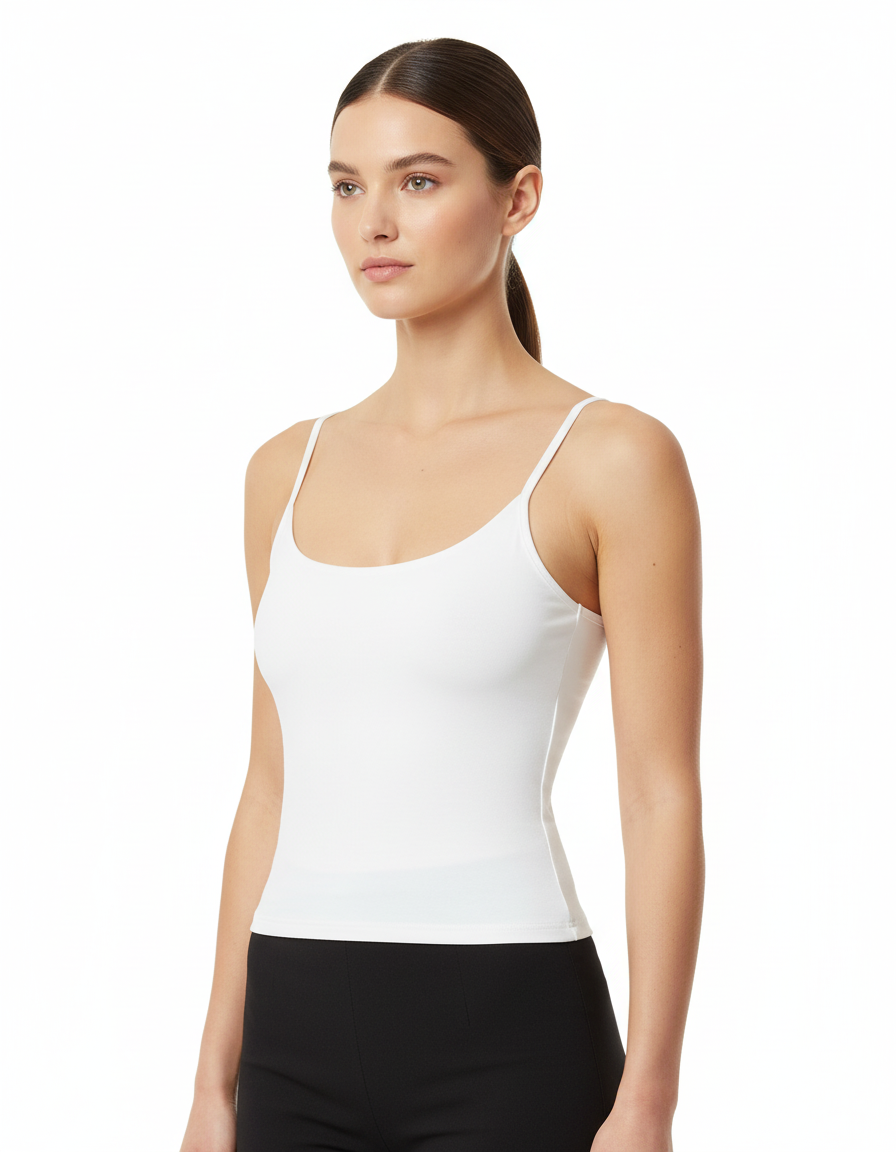 Delphie Cotton Inner Top – Pull-On Sleeveless  Voile