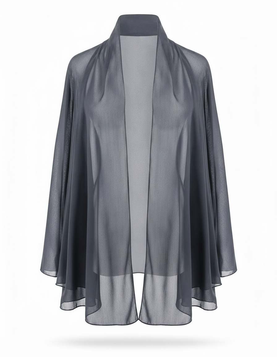 Sibylle Everyday Kimono – Open-Front V-Neck  Voile