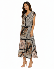 Paule Tribal Co-ord Set – Pull-On Long Sleeve  Voile