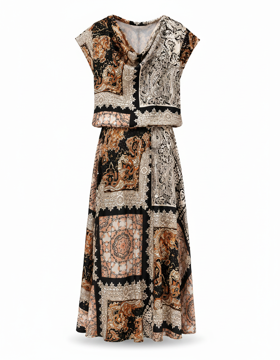 Paule Tribal Co-ord Set – Pull-On Long Sleeve  Voile