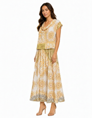 Paule Tribal Co-ord Set – Pull-On Long Sleeve  Voile