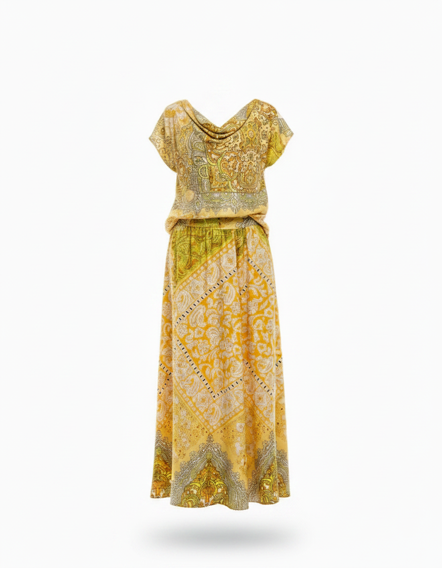 Paule Tribal Co-ord Set – Pull-On Long Sleeve  Voile