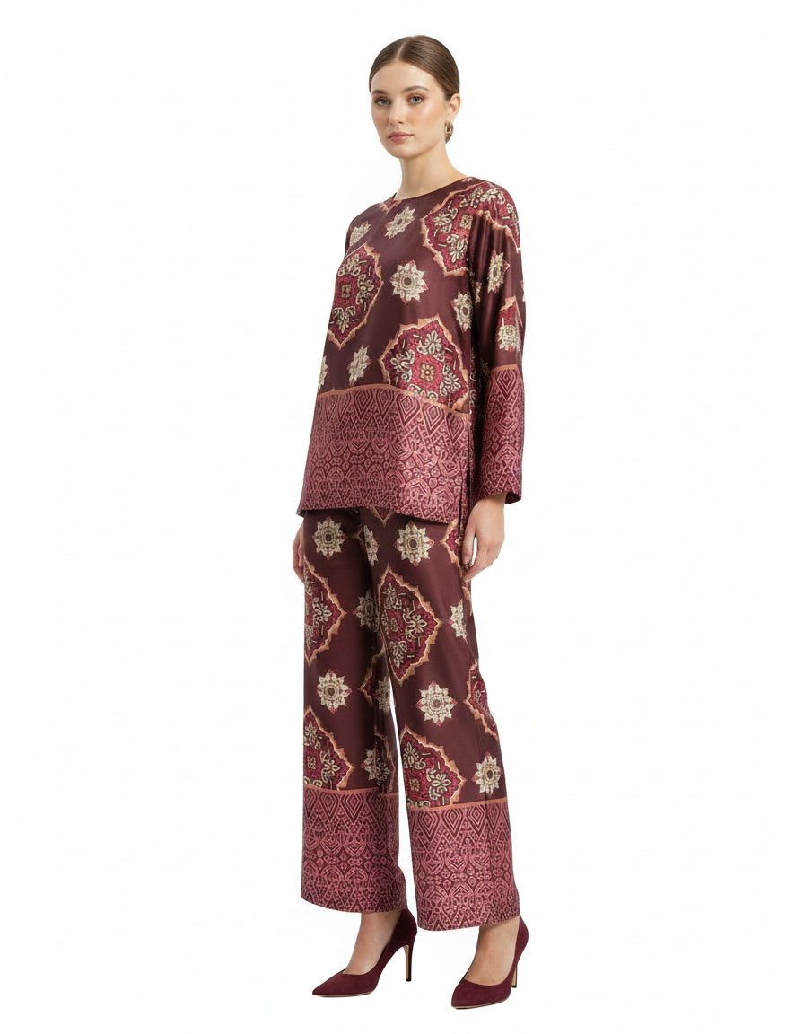 Salomee Tribal Co-ord Set – Pull-On Boat Neck