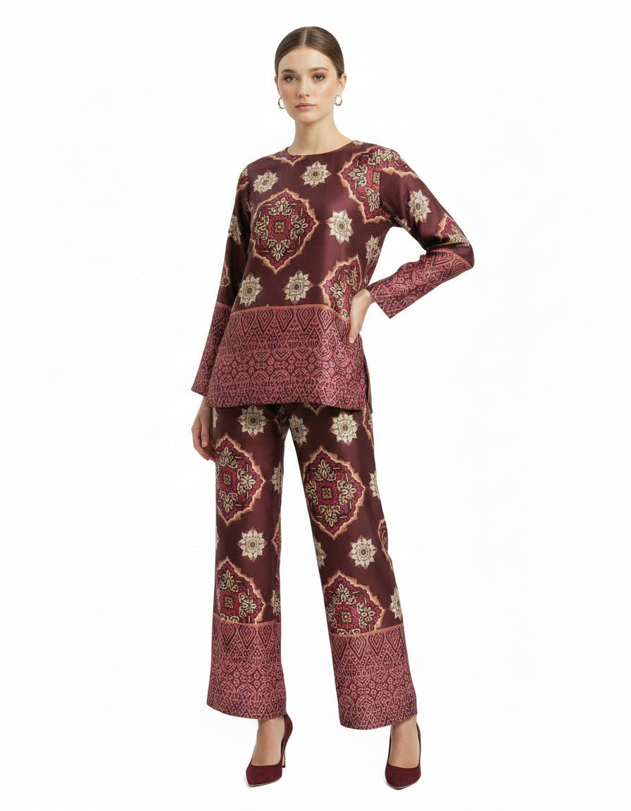 Salomee Tribal Co-ord Set – Pull-On Boat Neck