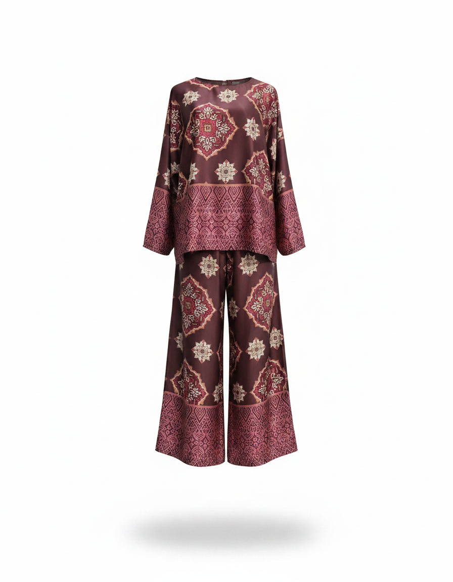 Salomee Tribal Co-ord Set – Pull-On Boat Neck