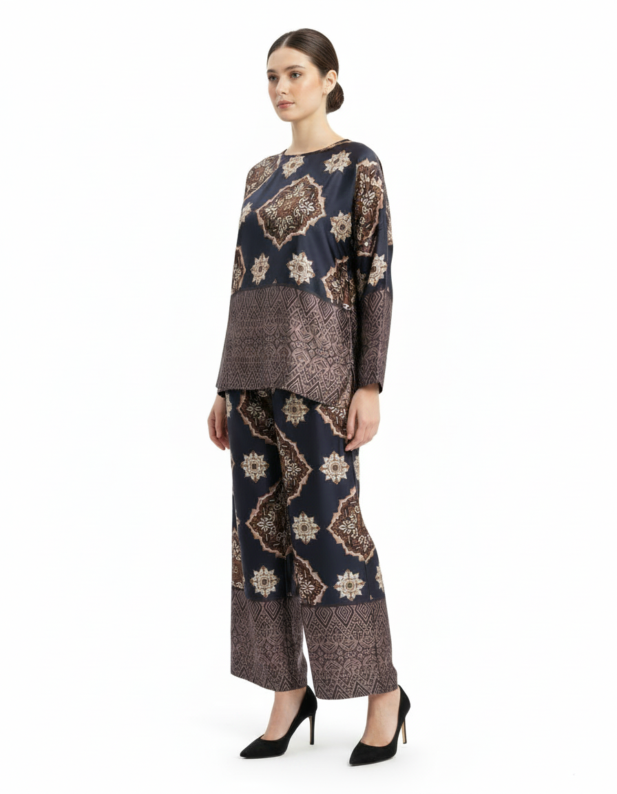 Salomee Tribal Co-ord Set – Pull-On Boat Neck