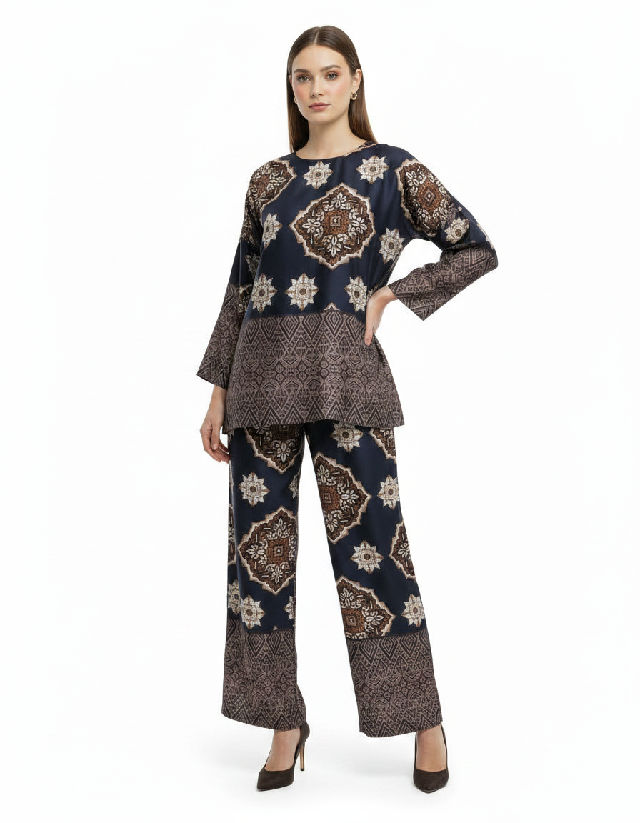 Salomee Tribal Co-ord Set – Pull-On Boat Neck
